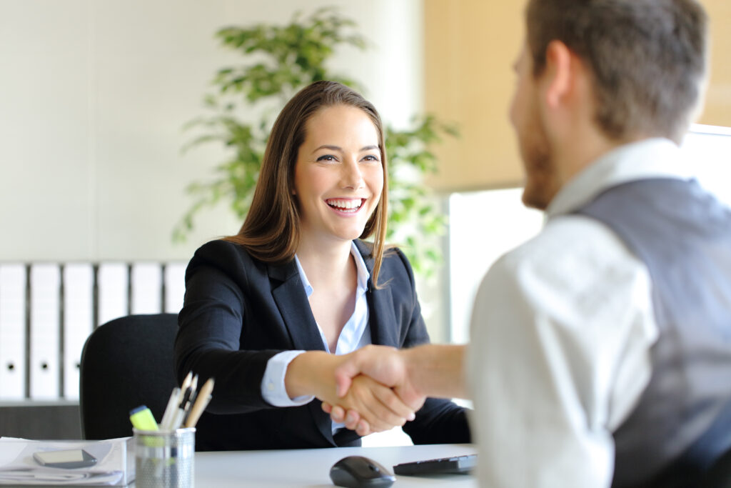 Defense professionals collaborating in the workplace